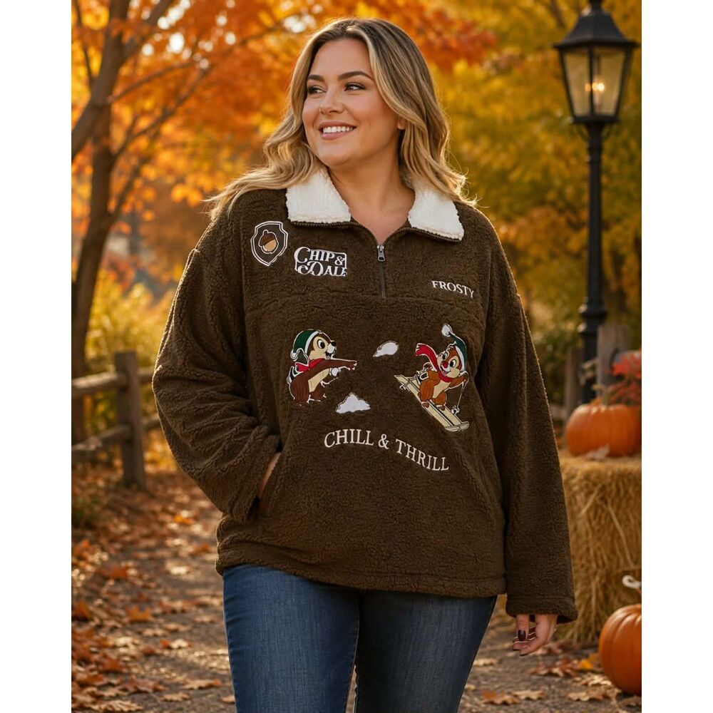 NWT Size XXL Women's Character Winter Sherpa Quarter-Zip Pullover
